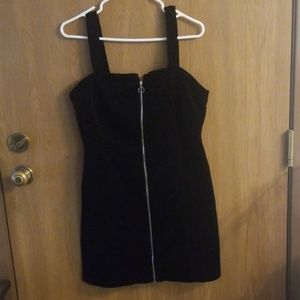 Corduroy Straight Neck Overall Dress